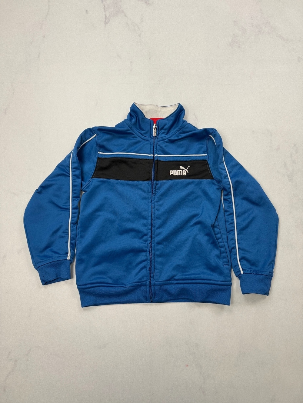Puma Sportstyle Full Zip Jacket Blue Contemporary Modern Sporty - Boys 4T